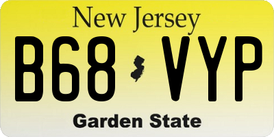 NJ license plate B68VYP
