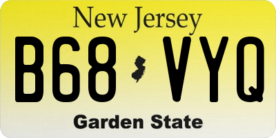 NJ license plate B68VYQ