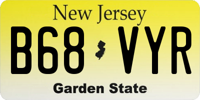 NJ license plate B68VYR