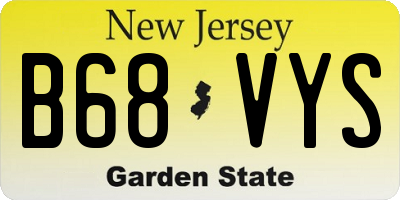 NJ license plate B68VYS