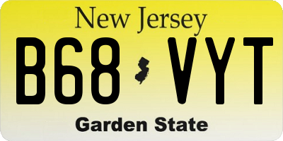 NJ license plate B68VYT