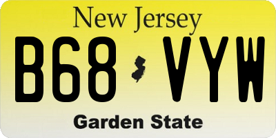 NJ license plate B68VYW