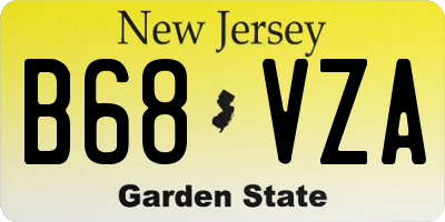 NJ license plate B68VZA