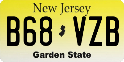 NJ license plate B68VZB