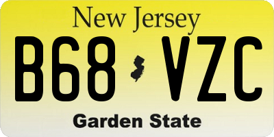 NJ license plate B68VZC