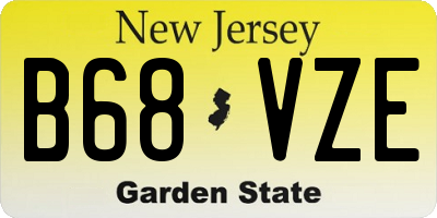 NJ license plate B68VZE