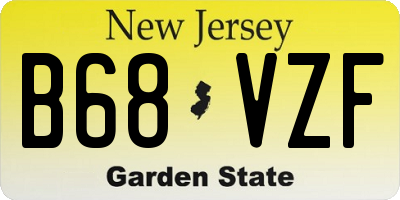 NJ license plate B68VZF
