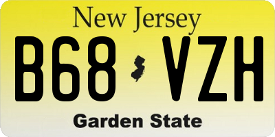 NJ license plate B68VZH