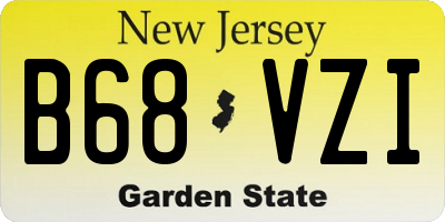 NJ license plate B68VZI
