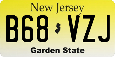 NJ license plate B68VZJ