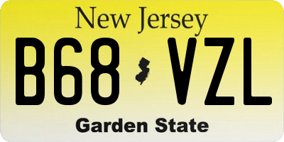 NJ license plate B68VZL