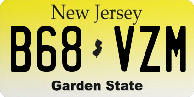 NJ license plate B68VZM