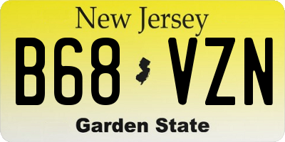 NJ license plate B68VZN