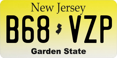 NJ license plate B68VZP