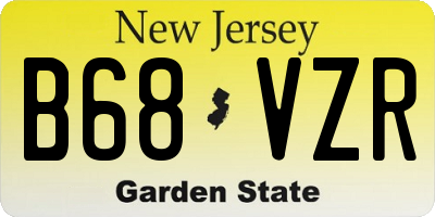 NJ license plate B68VZR