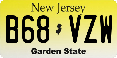 NJ license plate B68VZW