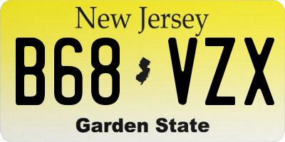 NJ license plate B68VZX