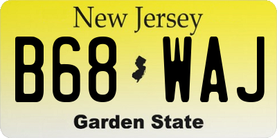 NJ license plate B68WAJ