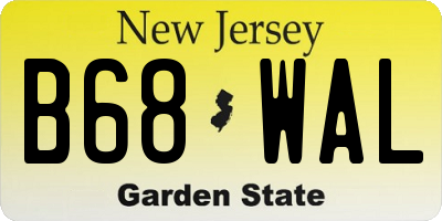 NJ license plate B68WAL