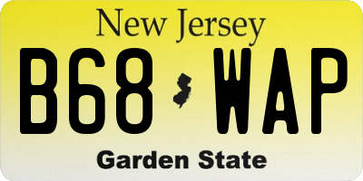 NJ license plate B68WAP