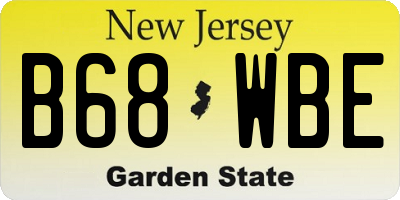 NJ license plate B68WBE