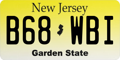 NJ license plate B68WBI