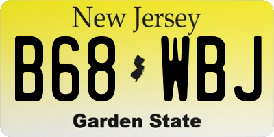 NJ license plate B68WBJ