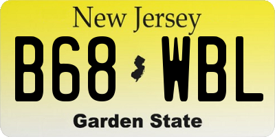 NJ license plate B68WBL