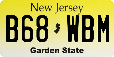 NJ license plate B68WBM