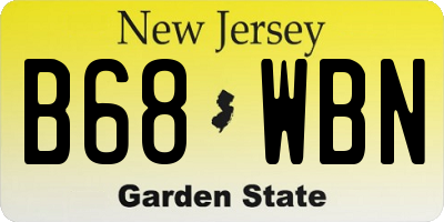 NJ license plate B68WBN