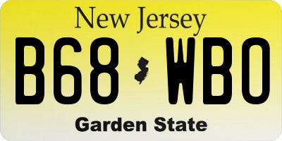 NJ license plate B68WBO
