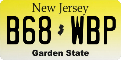 NJ license plate B68WBP