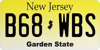 NJ license plate B68WBS