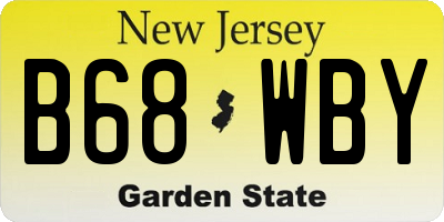 NJ license plate B68WBY