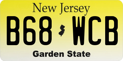 NJ license plate B68WCB