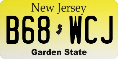 NJ license plate B68WCJ