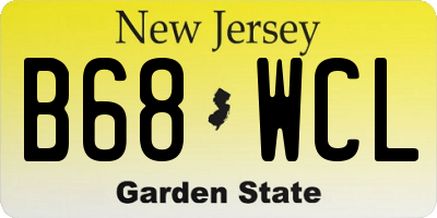 NJ license plate B68WCL