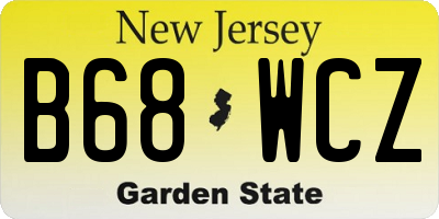 NJ license plate B68WCZ