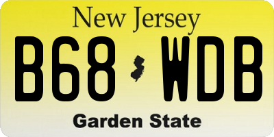 NJ license plate B68WDB