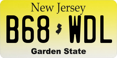 NJ license plate B68WDL