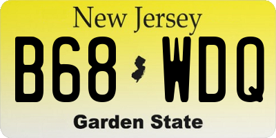 NJ license plate B68WDQ