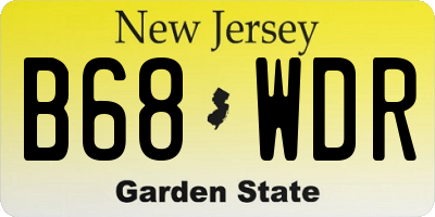 NJ license plate B68WDR