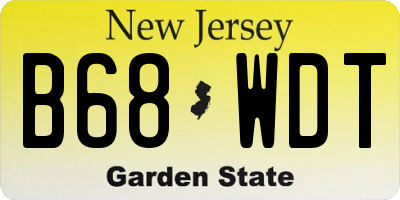 NJ license plate B68WDT