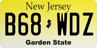 NJ license plate B68WDZ