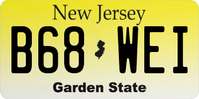 NJ license plate B68WEI