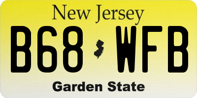 NJ license plate B68WFB