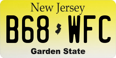 NJ license plate B68WFC