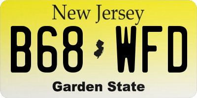 NJ license plate B68WFD
