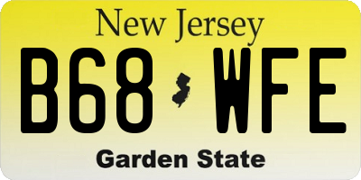 NJ license plate B68WFE