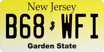 NJ license plate B68WFI
